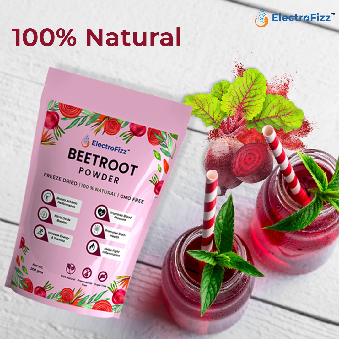 ElectroFizz Freeze Dried Beetroot Powder Nitric Oxide Booster, Pre